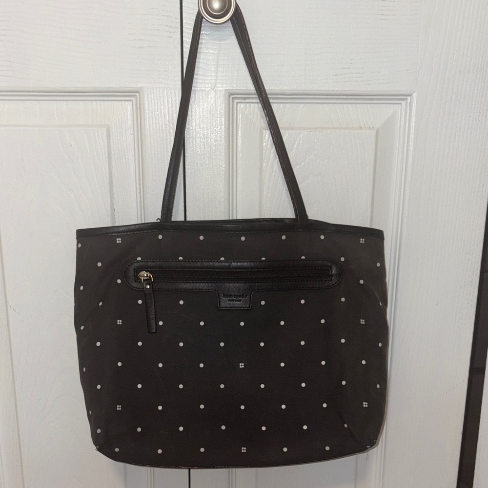 Kate Spade Black and White Polka Dot Tote EUC